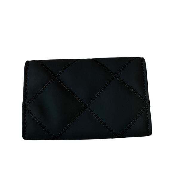 TORY BURCH Willa Matte Card Case 150057 Leather Black Quilted Small NEW - Picture 13 of 16